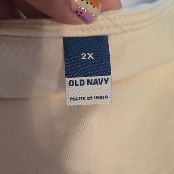 NWT Old Navy Women's Cream Denim Square Neck Top 2X - Picture 8 of 9